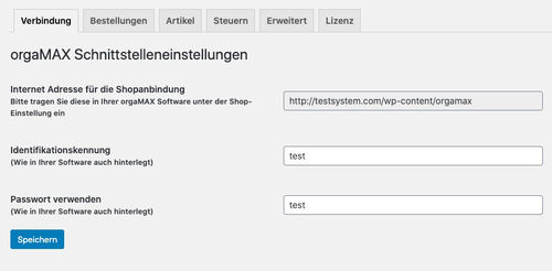 Schnittstelleneinstellungen