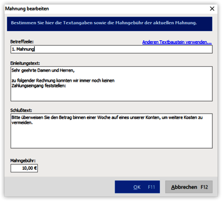 Änderung bestehender Forderungen Änderung bestehender Forderungen