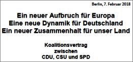 Überschrift Koalitionsvertrag