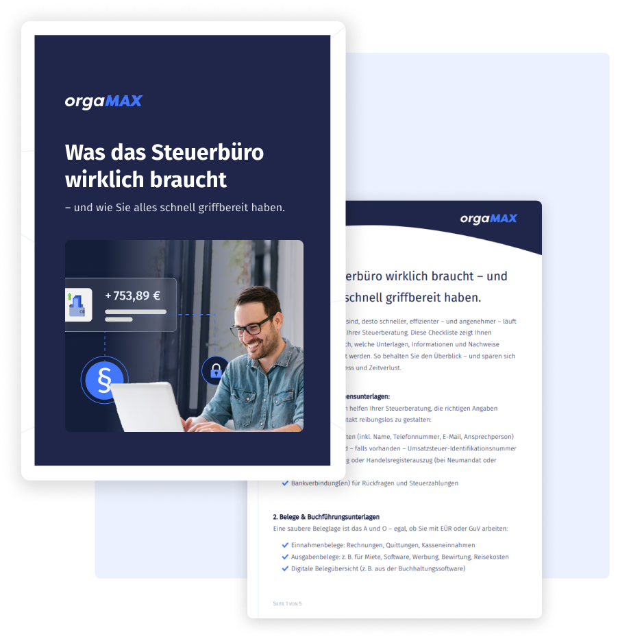 Vorschau der Checkliste für die Übergabe ans Steuerbüro
