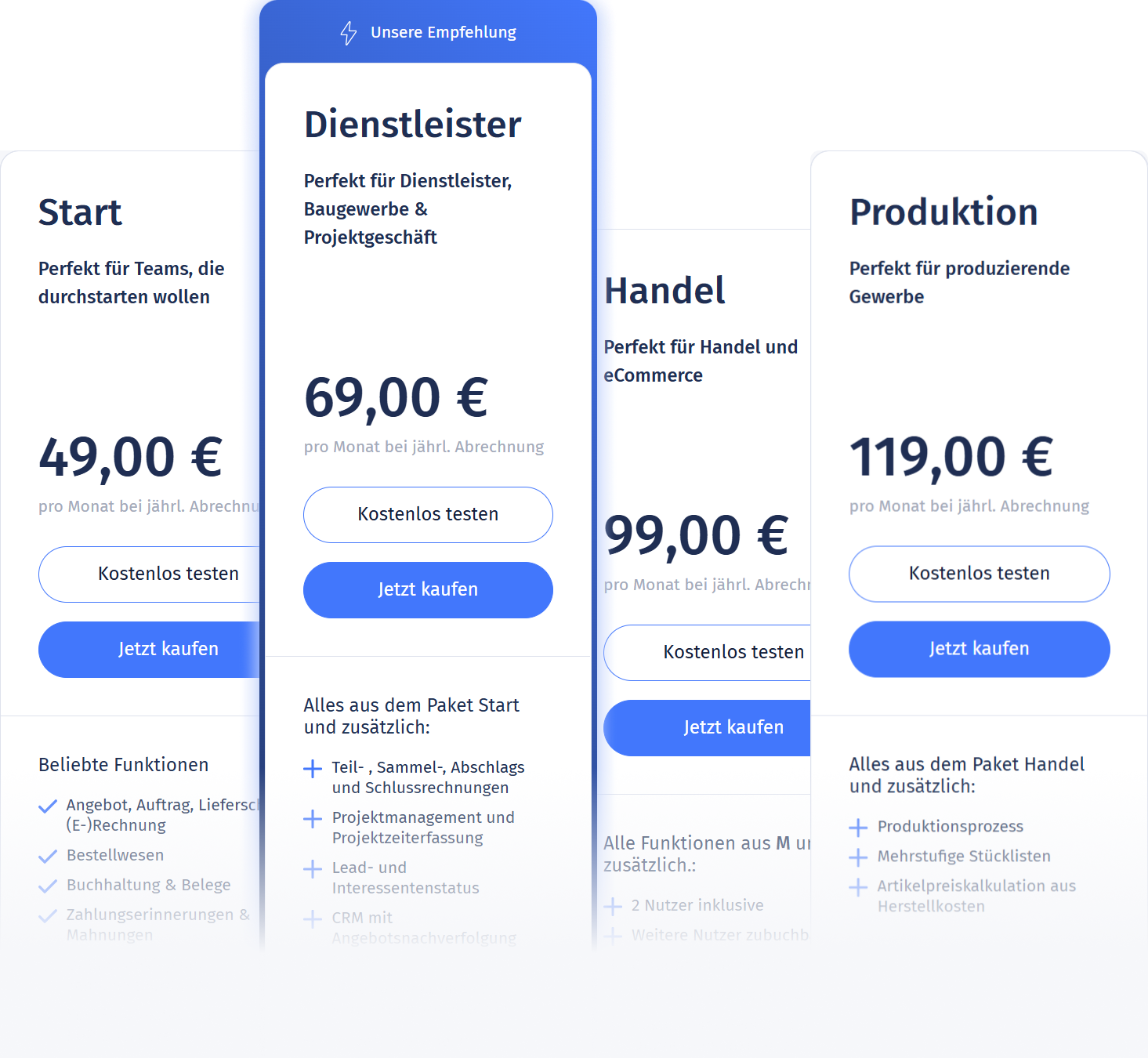 Mit orgaMAX ERP bezahlen Sie immer nur so viel wie nötig