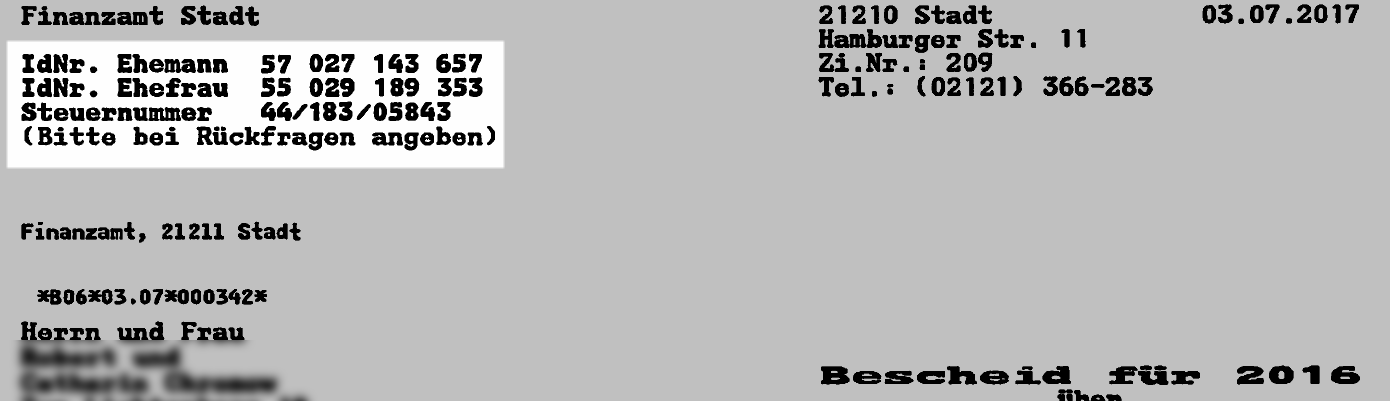 Steuerbescheid Beispiel Steuerbescheid Beispiel